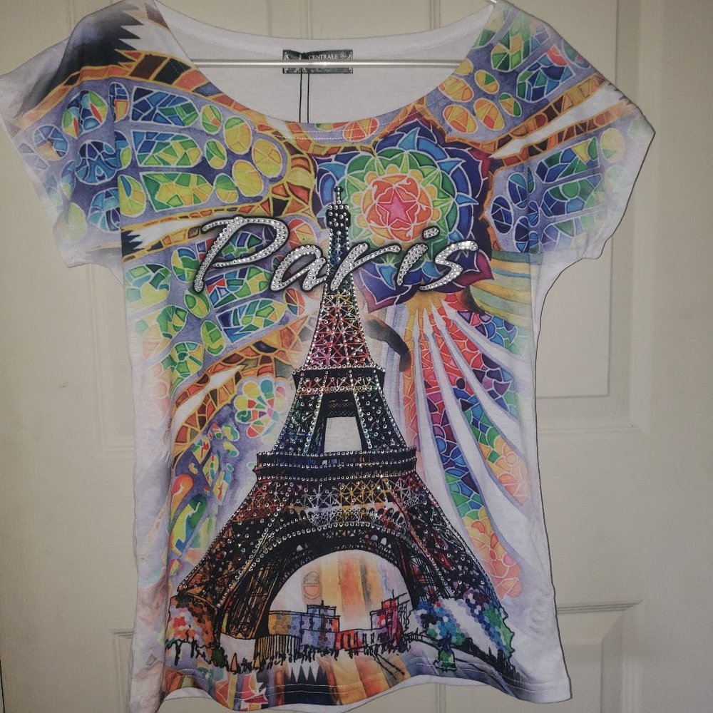 Paris Eiffel Tower Top with Rhine Stones